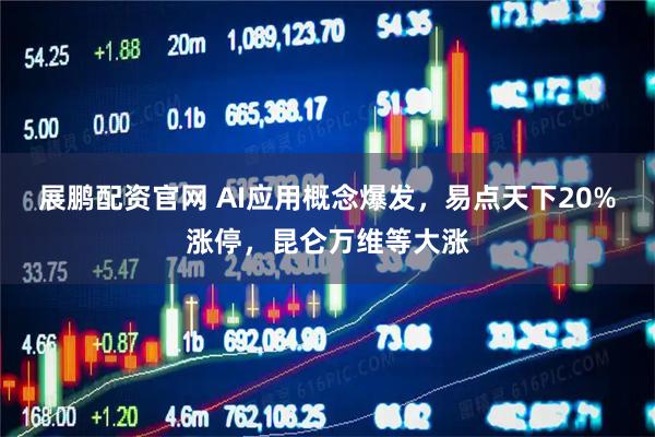 展鹏配资官网 AI应用概念爆发，易点天下20%涨停，昆仑万维等大涨